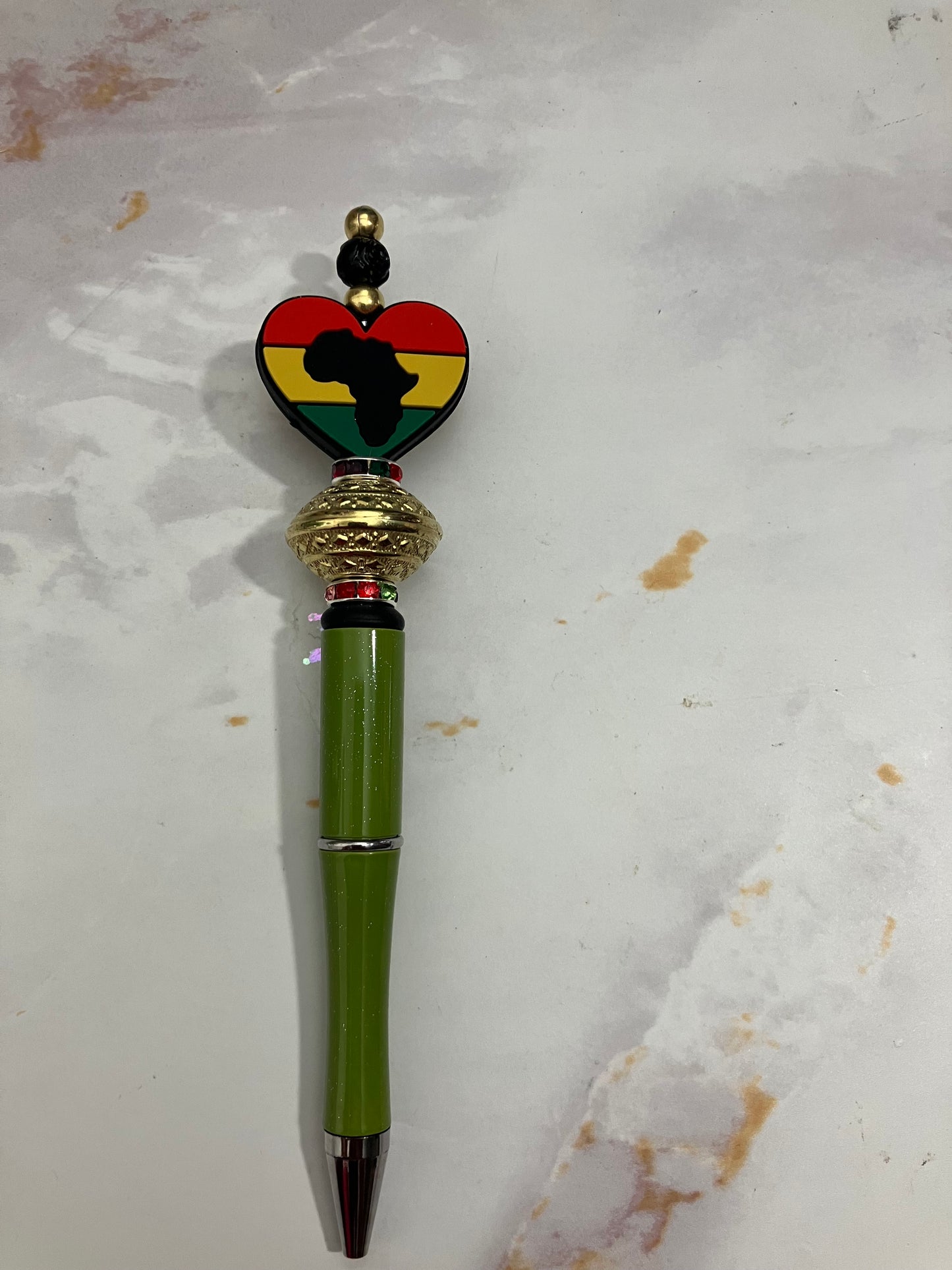 African Queen Royal Juneteenth Beaded Pen