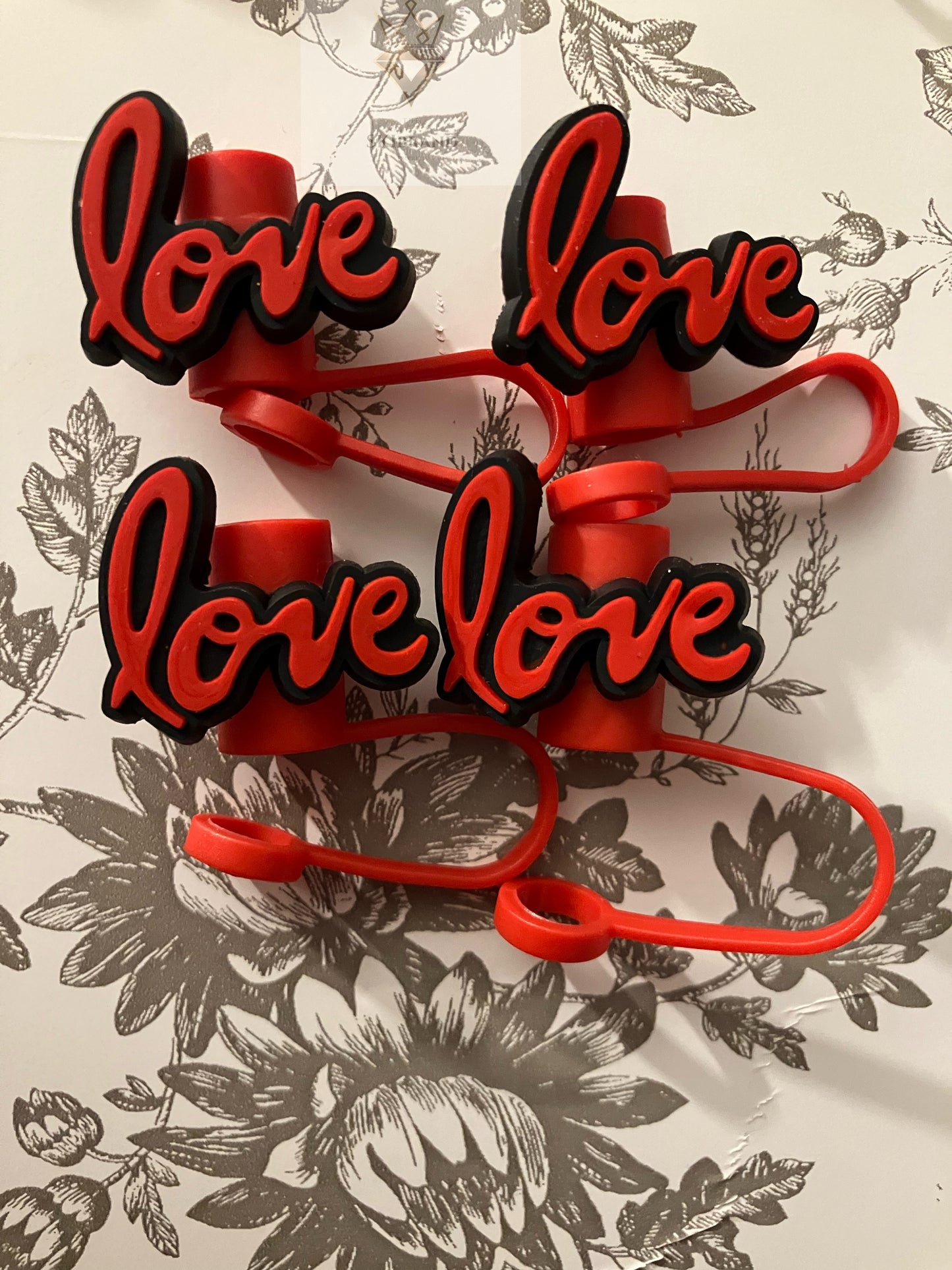 Red Love Straw Topper