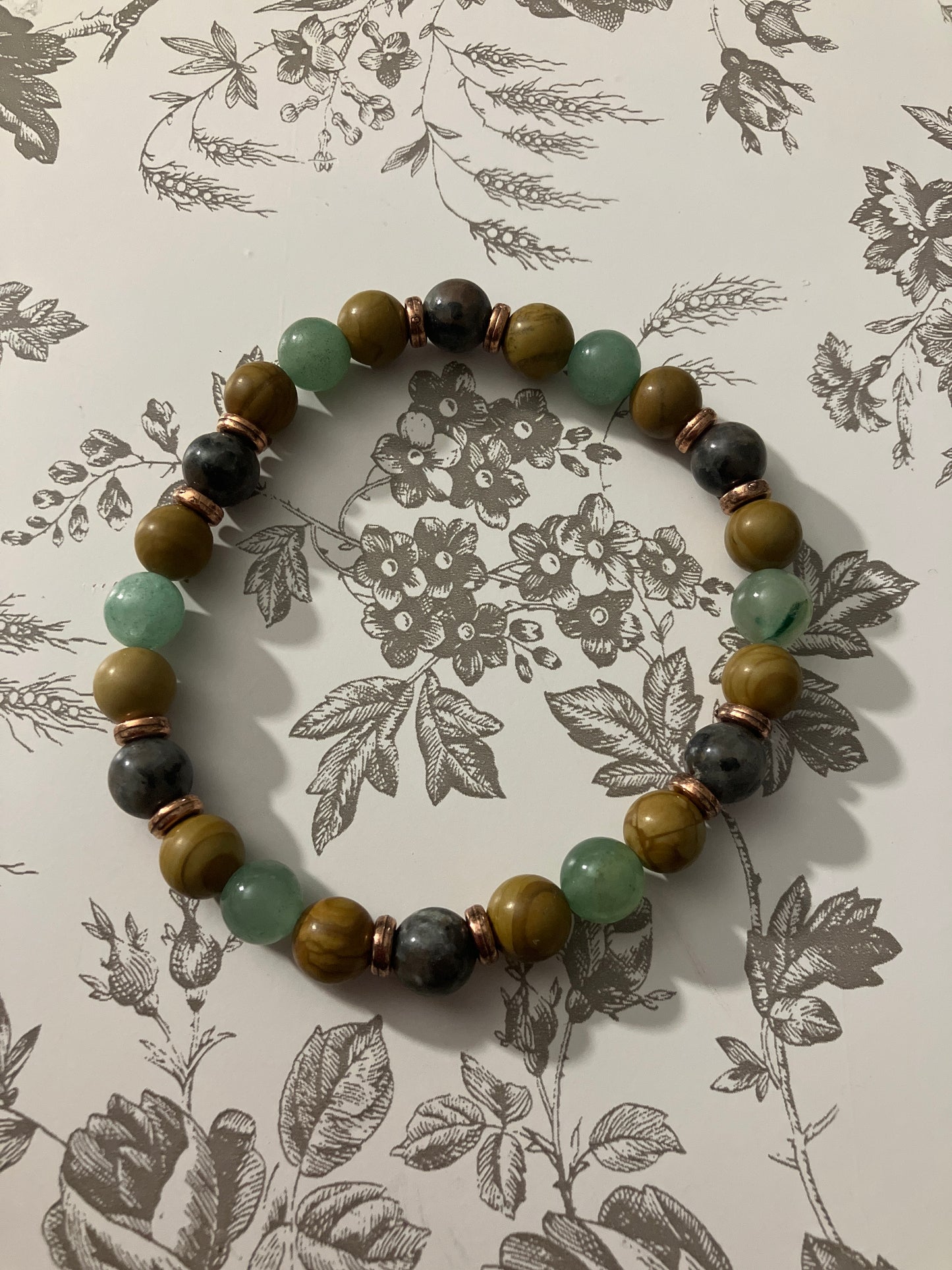 Brown, Grey & Green Men’s Bracelet