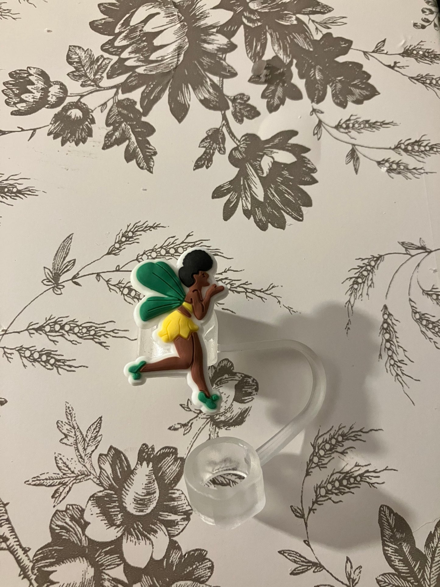 Brown Girl Fairy Straw Topper