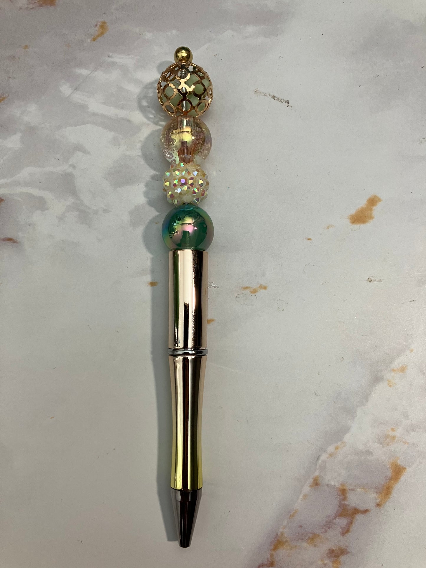 Gold Ombré Beaded Pen