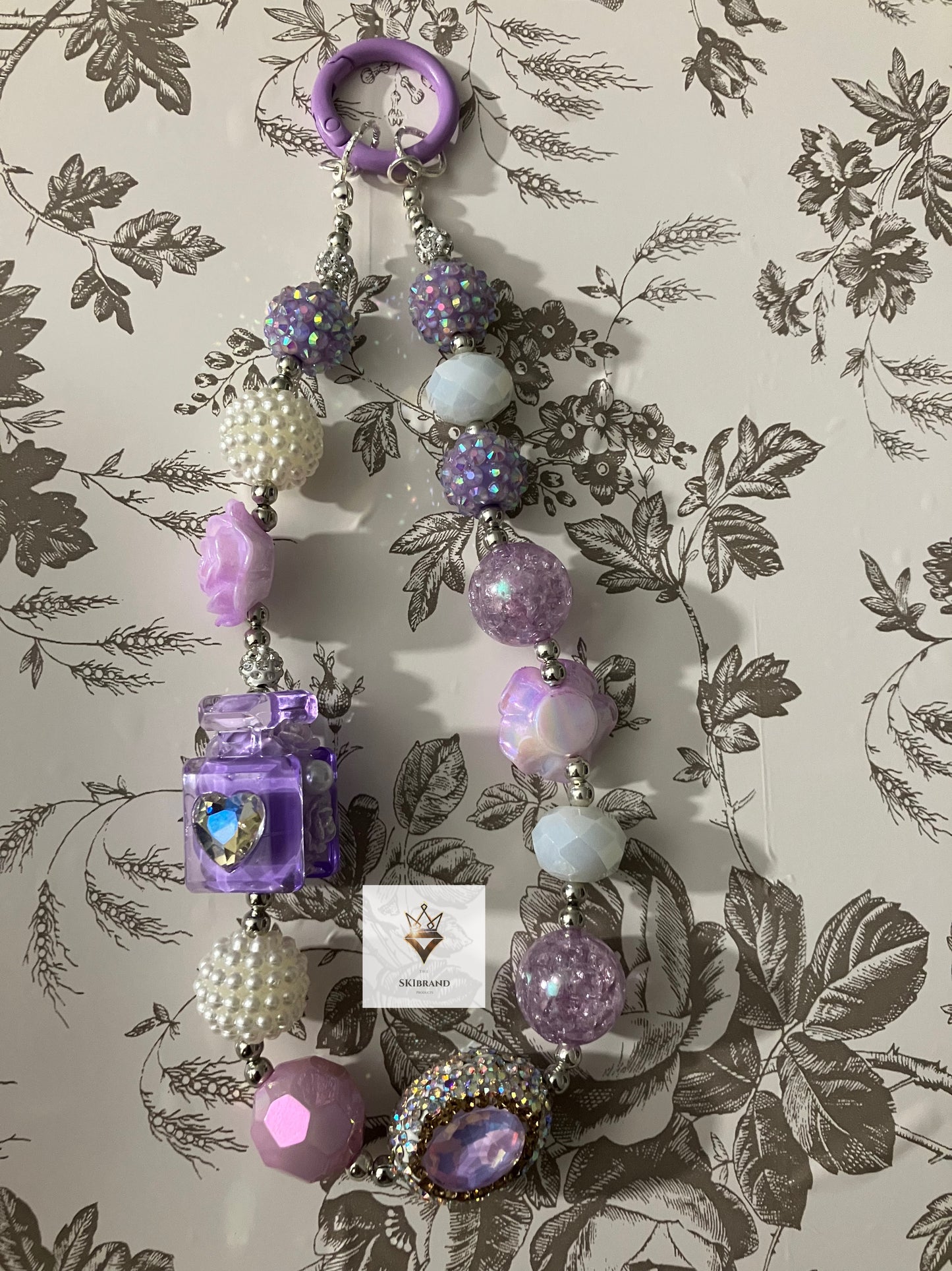 Lilac Dreams Luxe Beaded Keychain