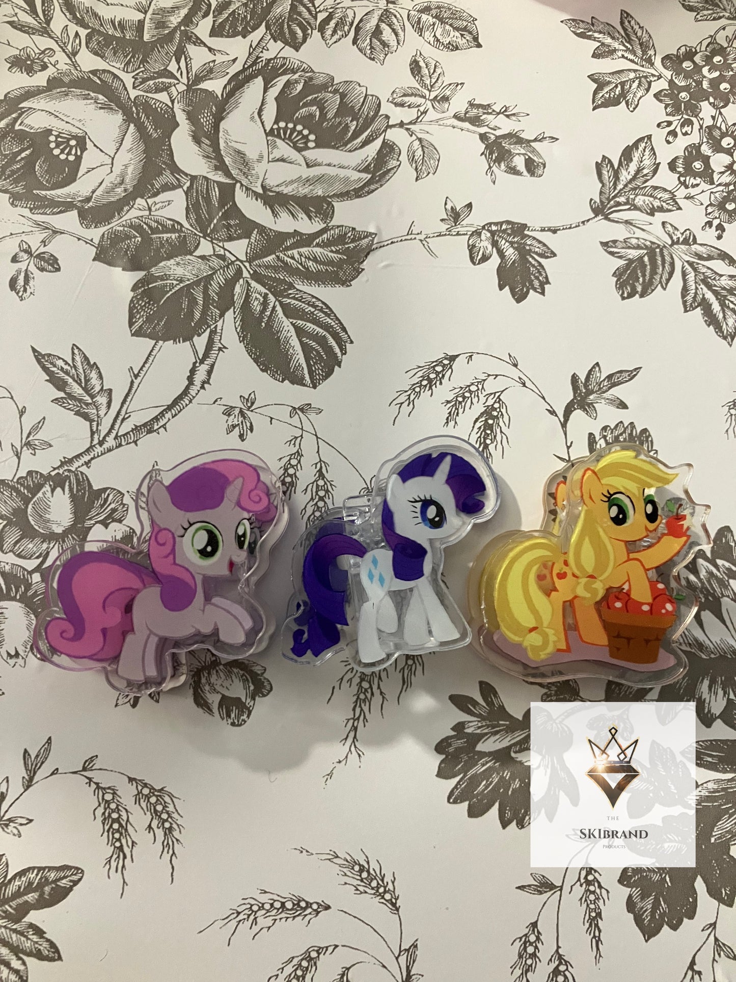 Sweetbelle, Rainbow Dash & Apple Jack My Little Pony Friends 3pc Clip Set