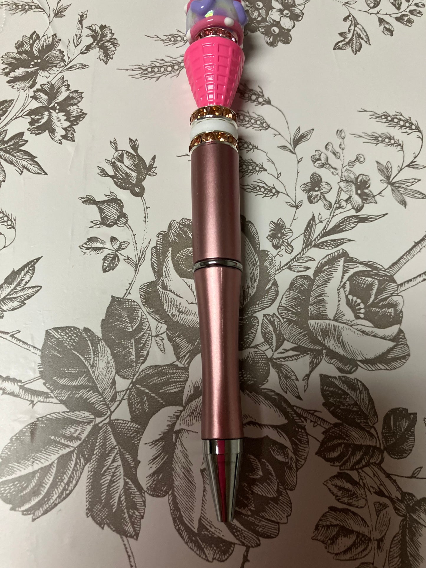 My Love for Ice Cream Hand painted Bead Luxe Pen