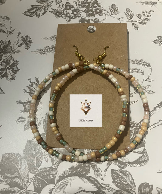 Sand & Waves Dangle Hoop Earring